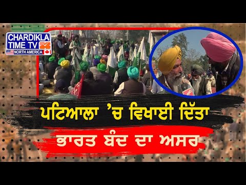 Patiala News: ਪਟਿਆਲਾ 'ਚ ਵਿਖਾਈ ਦਿੱਤਾ ਭਾਰਤ ਬੰਦ ਦਾ ਅਸਰ | Latest News