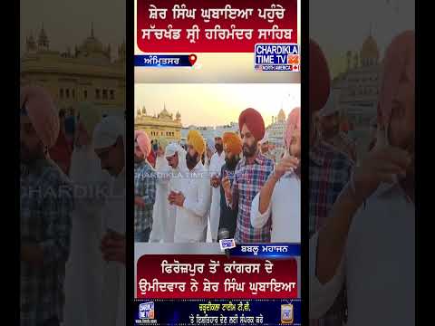 Ferozpur ਤੋਂ Congress Candidate Sher Singh Ghubaya ਪਹੁੰਚੇ Amritsar #shorts #chardiklatimetv #video
