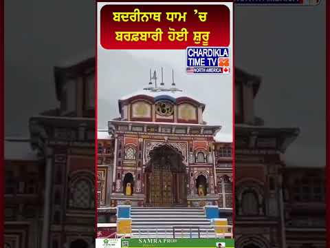 ਬਦਰੀਨਾਥ ਧਾਮ ’ਚ ਬਰਫ਼ਬਾਰੀ ਸ਼ੁਰੂ | Shri Badarinath Dham Snowfall #Shorts