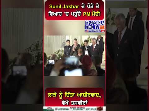 Sunil Jakhar ਦੇ ਪੋਤੇ ਦੀ ਵਿਆਹ 'ਚ ਪਹੁੰਚੇ PM ਮੋਦੀ #shorts #suniljakhar #pmmodi #wedding #viralvideo