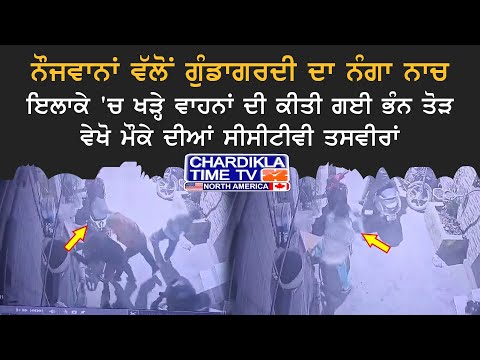 CCTV: ਗੁੰਡਾਗਰਦੀ ਦਾ ਨੰਗਾ ਨਾਚ, ਖੜ੍ਹੇ ਵਾਹਨਾਂ ਦੀ ਕੀਤੀ ਗਈ ਭੰਨ ਤੋੜ...