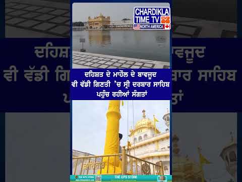 ਦਹਿਸ਼ਤ ਦੇ ਮਾਹੌਲ ਦੇ ਬਾਵਜੂਦ ਵੀ ਵੱਡੀ ਗਿਣਤੀ ’ਚ ਦਰਬਾਰ ਸਾਹਿਬ ਪਹੁੰਚ ਰਹੀਆਂ ਸੰਗਤਾਂ #darbarsahib #amritsar